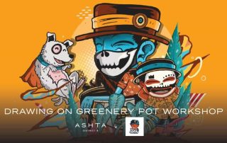 Drawing on Greenery Pot Workshop With RATO