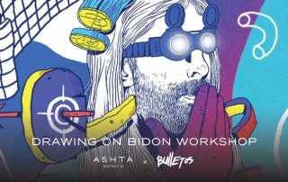 Drawing on Bidon Workshop With BULLETOS