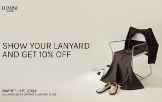 SHOW YOUR LANYARD & GET 10% OFF