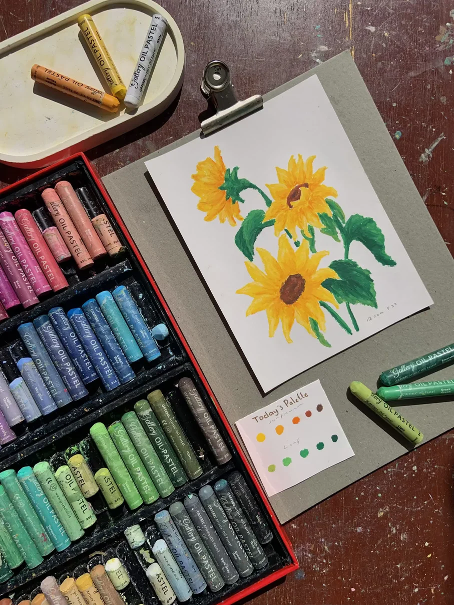 Sunflowers Bouquet Drawing